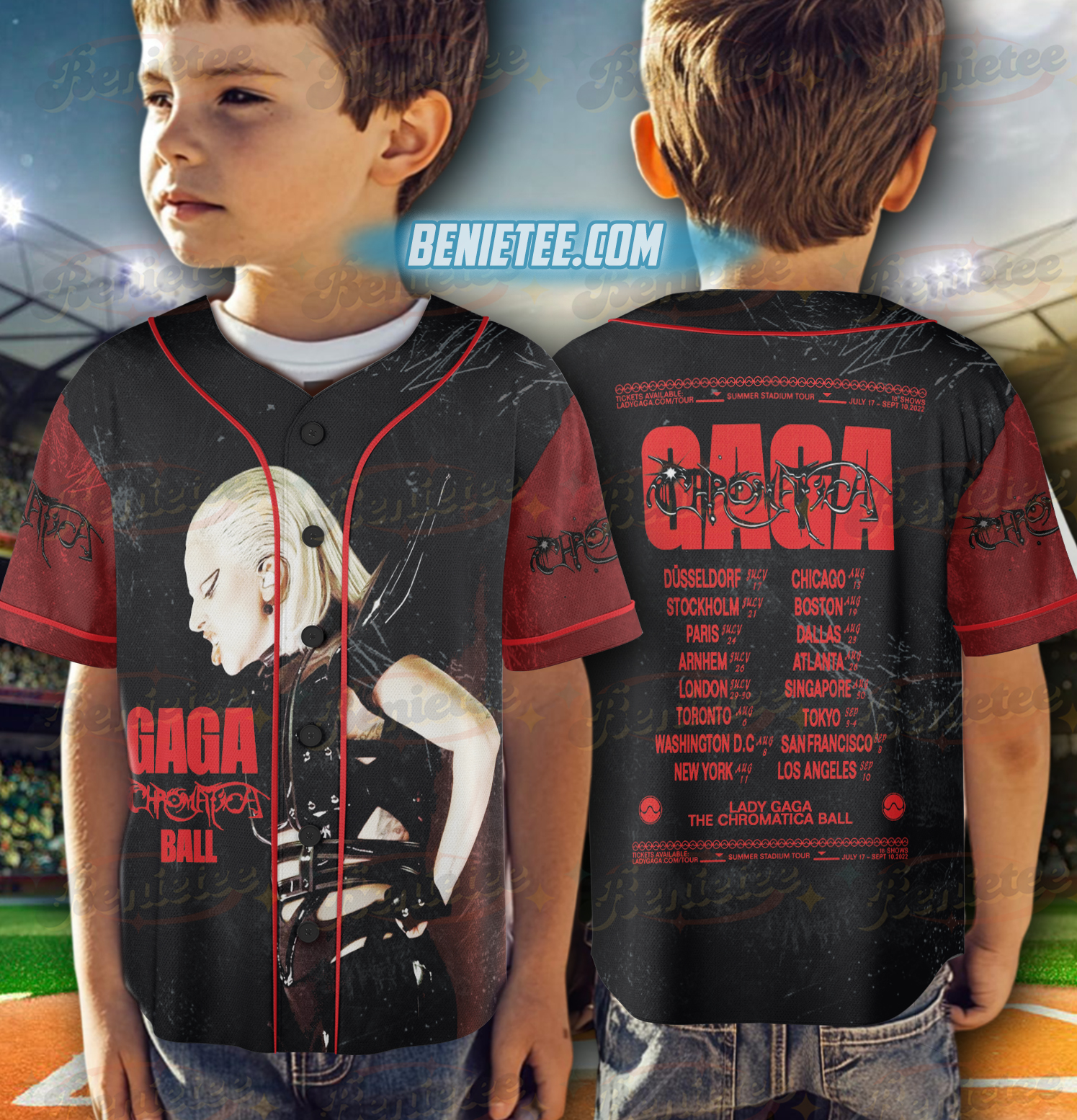 Lady Gaga Baseball Jersey, Mayhem Album Tour Streetwear Style - Image 6