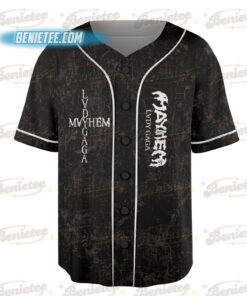 Alternative view of Lady Gaga Mayhem Album Baseball Jersey, 2025 Concert Tour Jersey