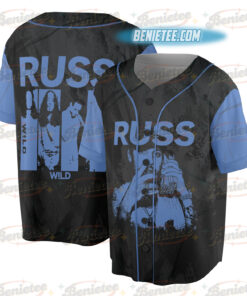 Russ Wild Tour Baseball Jersey, Into the Wild Tour Tee with Cash Stack, Music Festival Apparel, Russ 2025 Concert Tee