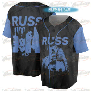 Russ Wild Tour Baseball Jersey, Into the Wild Tour Tee with Cash Stack, Music Festival Apparel, Russ 2025 Concert Tee