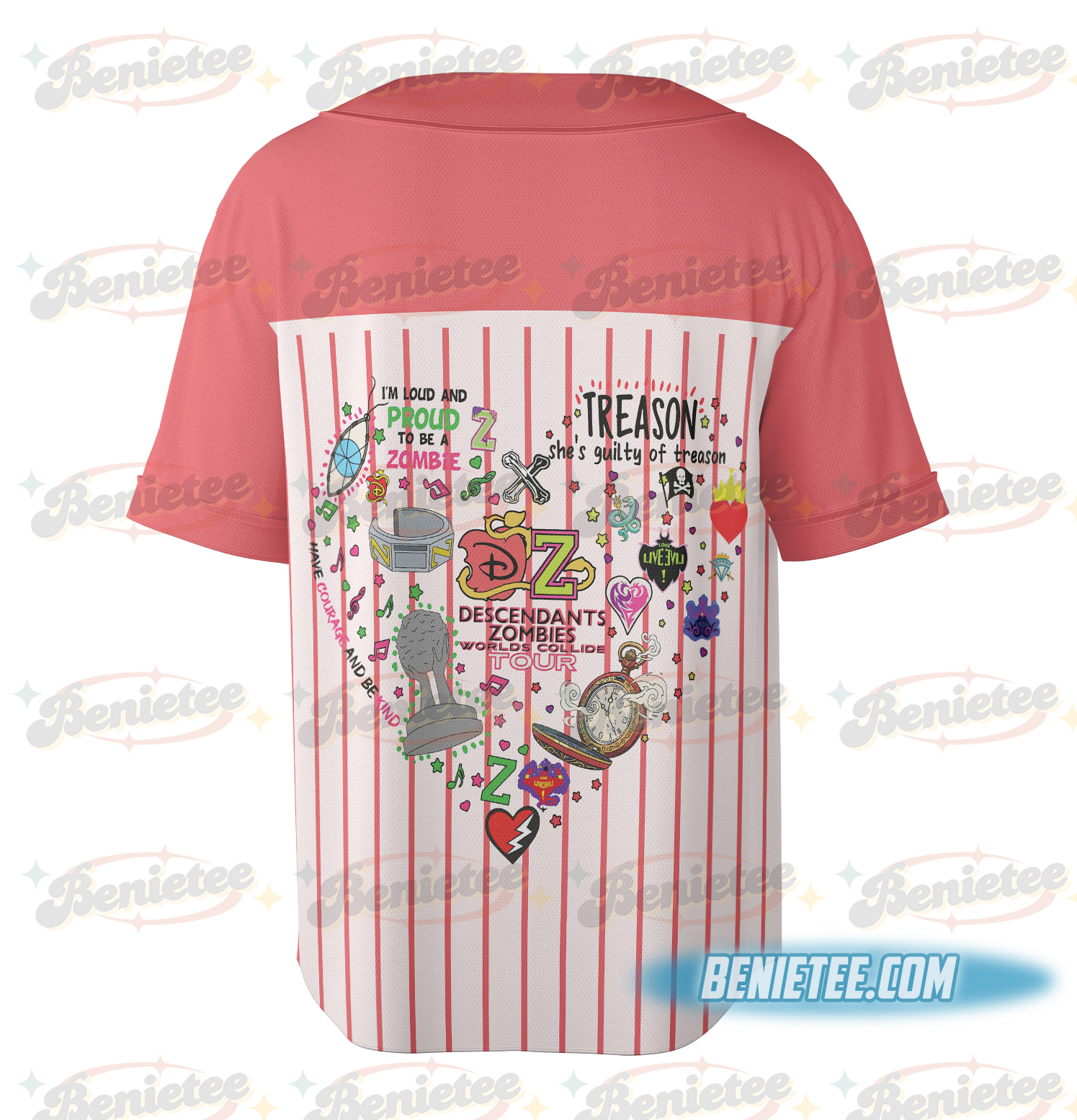 Vintage Descendants Zombies World Tour Baseball Jersey, The Rise Of Red Group Jersey, Descendants Concert, Summer Music Festival 2025 Trip - Image 4