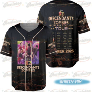 Descendants Zombies World Tour Baseball Jersey, The Rise Of Red Characters Jersey