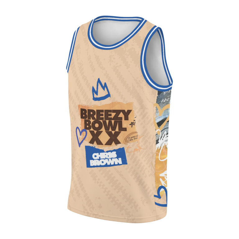 Alternative view of Chris Brown Tour 2025 Baseketball Jersey
