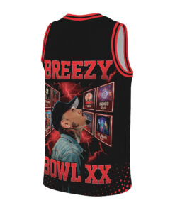 Alternative view of Chris Brown Breezy Bowl Tour Baseketball Jersey