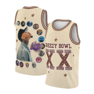 Chris Brown Breezy Bowl XX Tour Baseketball Jersey