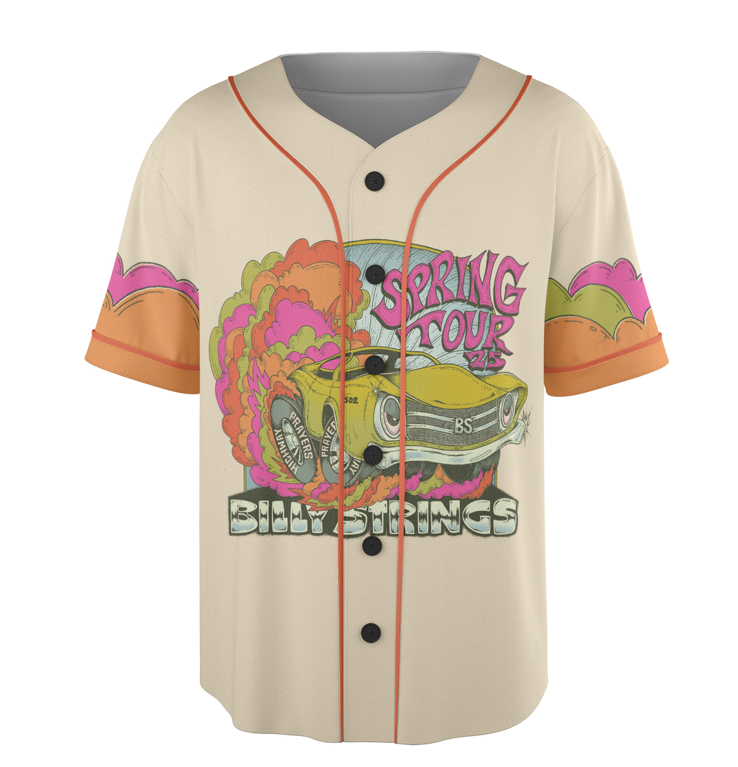 Billy Strings Baseball Jersey, Springs Tour 2025 Jersey - Image 6