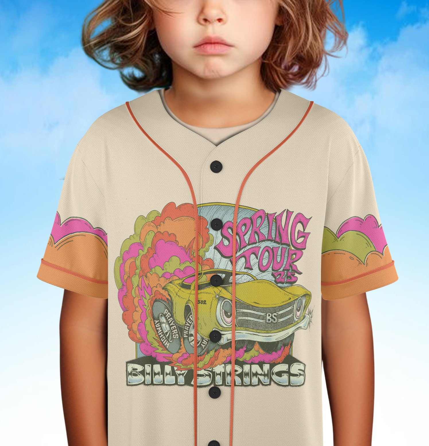 Billy Strings Baseball Jersey, Springs Tour 2025 Jersey - Image 3
