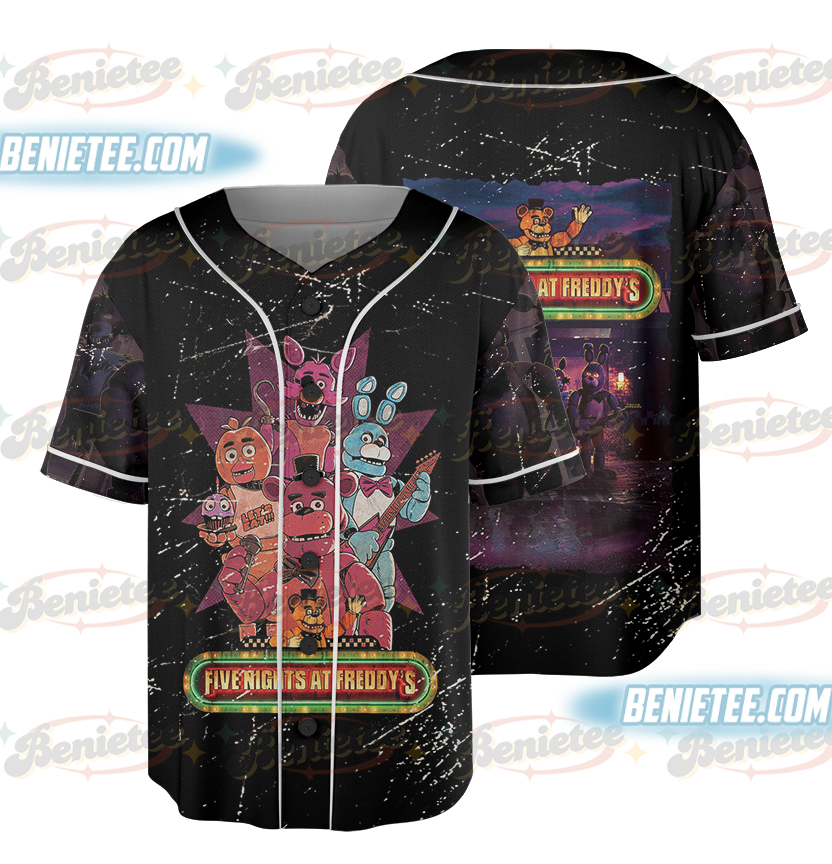 Vintage Five Nights At Freddy's Vintage Baseball Jersey, FNAF T-Shirt