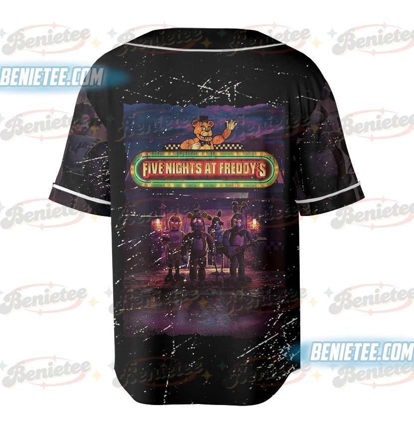 Vintage Five Nights At Freddy's Vintage Baseball Jersey, FNAF T-Shirt - Image 3