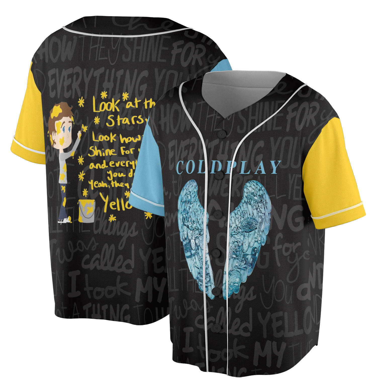 COLDPLAY English Rock Band Baseball Jersey