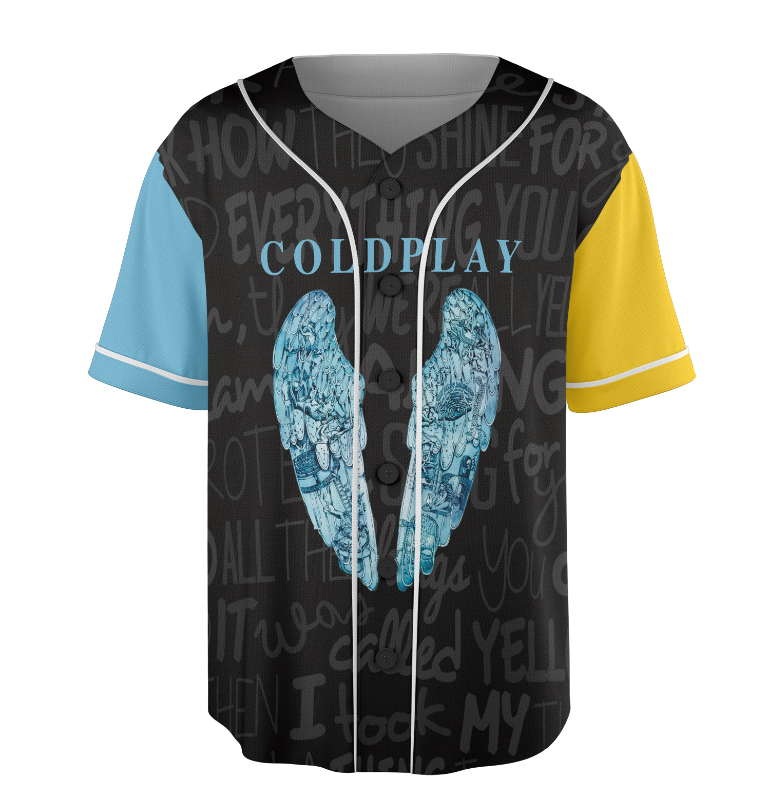 COLDPLAY English Rock Band Baseball Jersey - Image 2