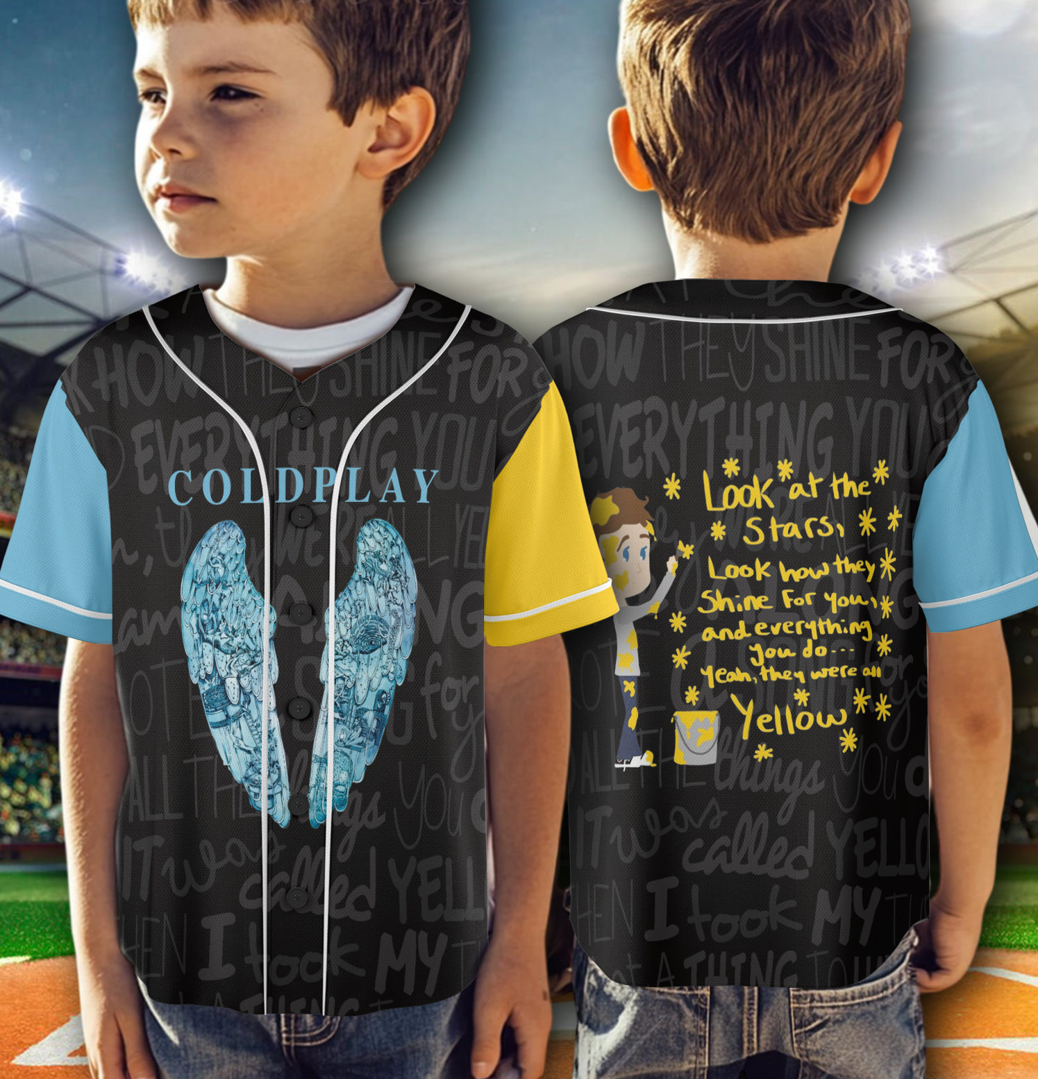 COLDPLAY English Rock Band Baseball Jersey - Image 6