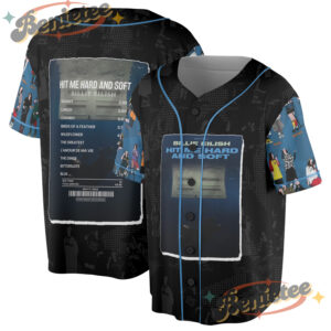 Vintage Billie Eilish Jersey, Inspired by Hit Me Hard and Soft Album