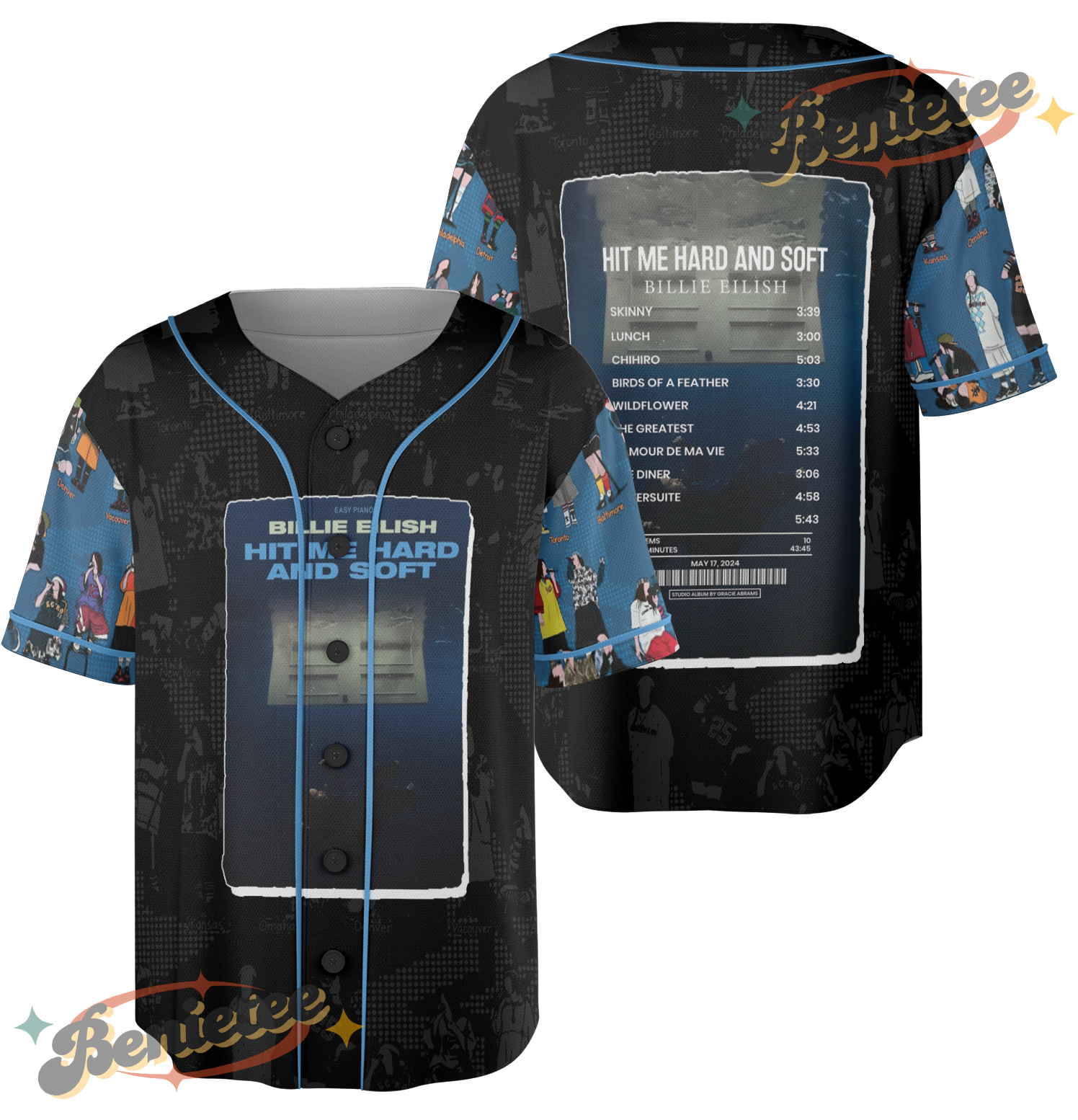 Vintage Billie Eilish Jersey, Inspired by Hit Me Hard and Soft Album - Image 3