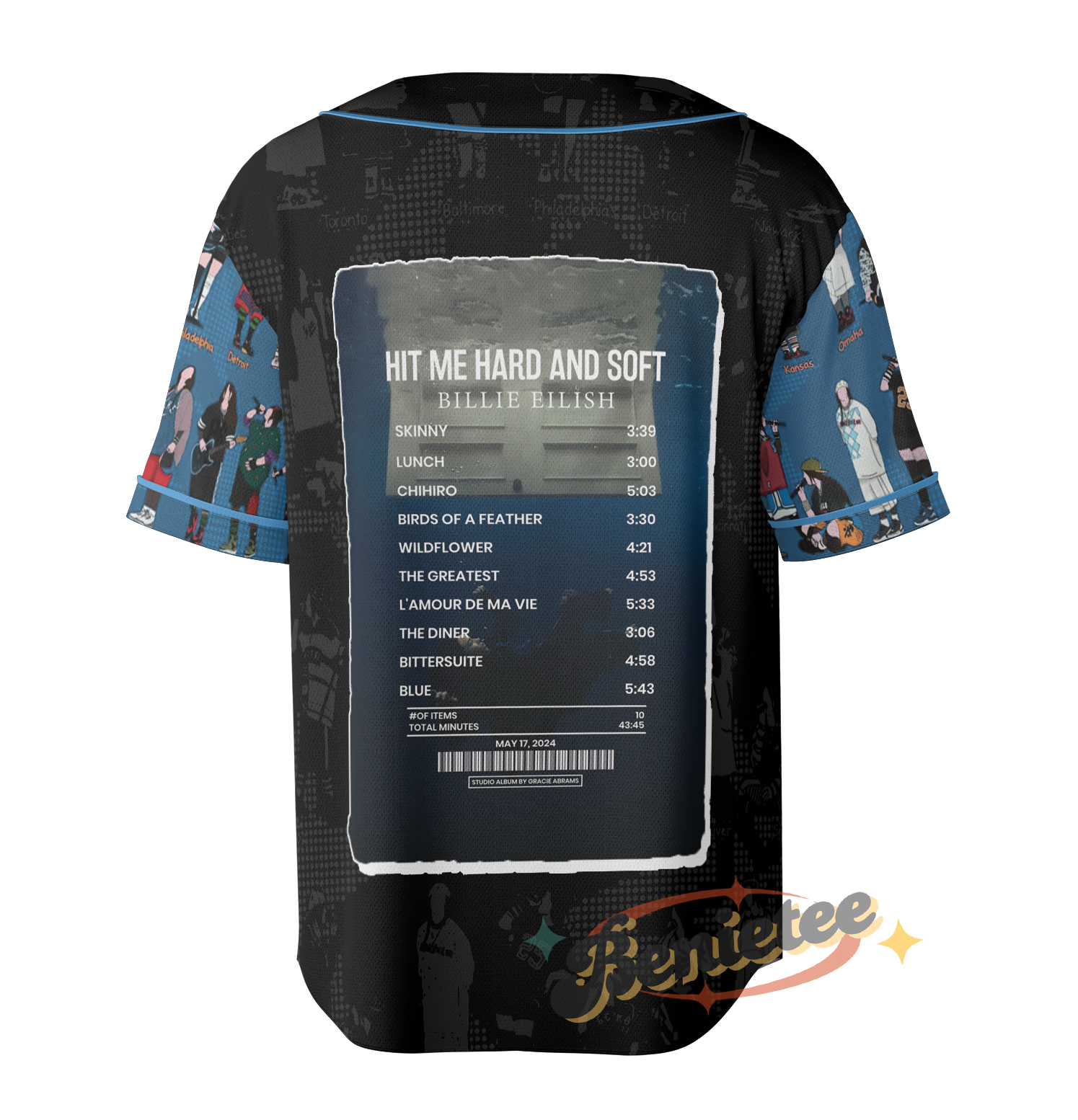Vintage Billie Eilish Jersey, Inspired by Hit Me Hard and Soft Album - Image 4