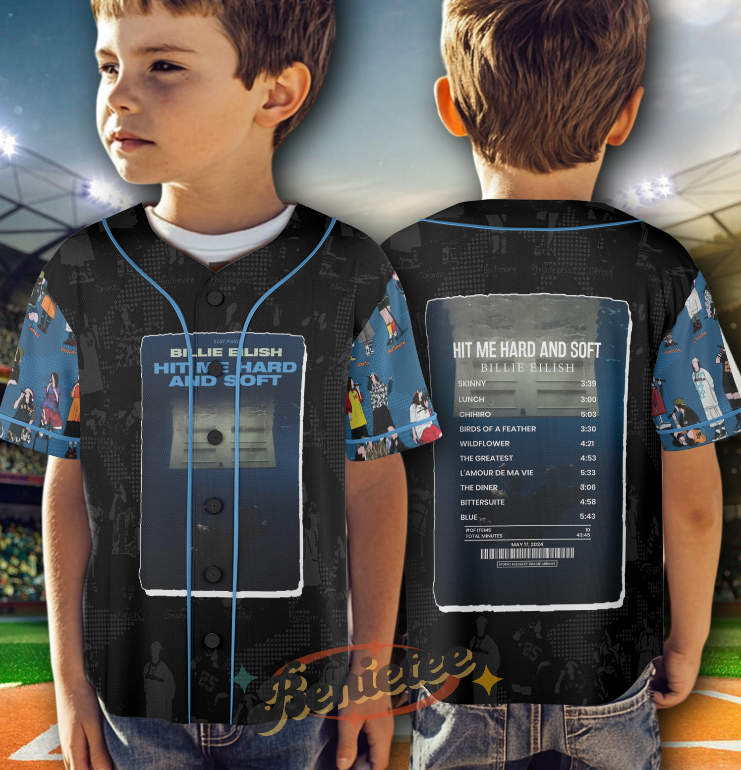 Vintage Billie Eilish Jersey, Inspired by Hit Me Hard and Soft Album - Image 6