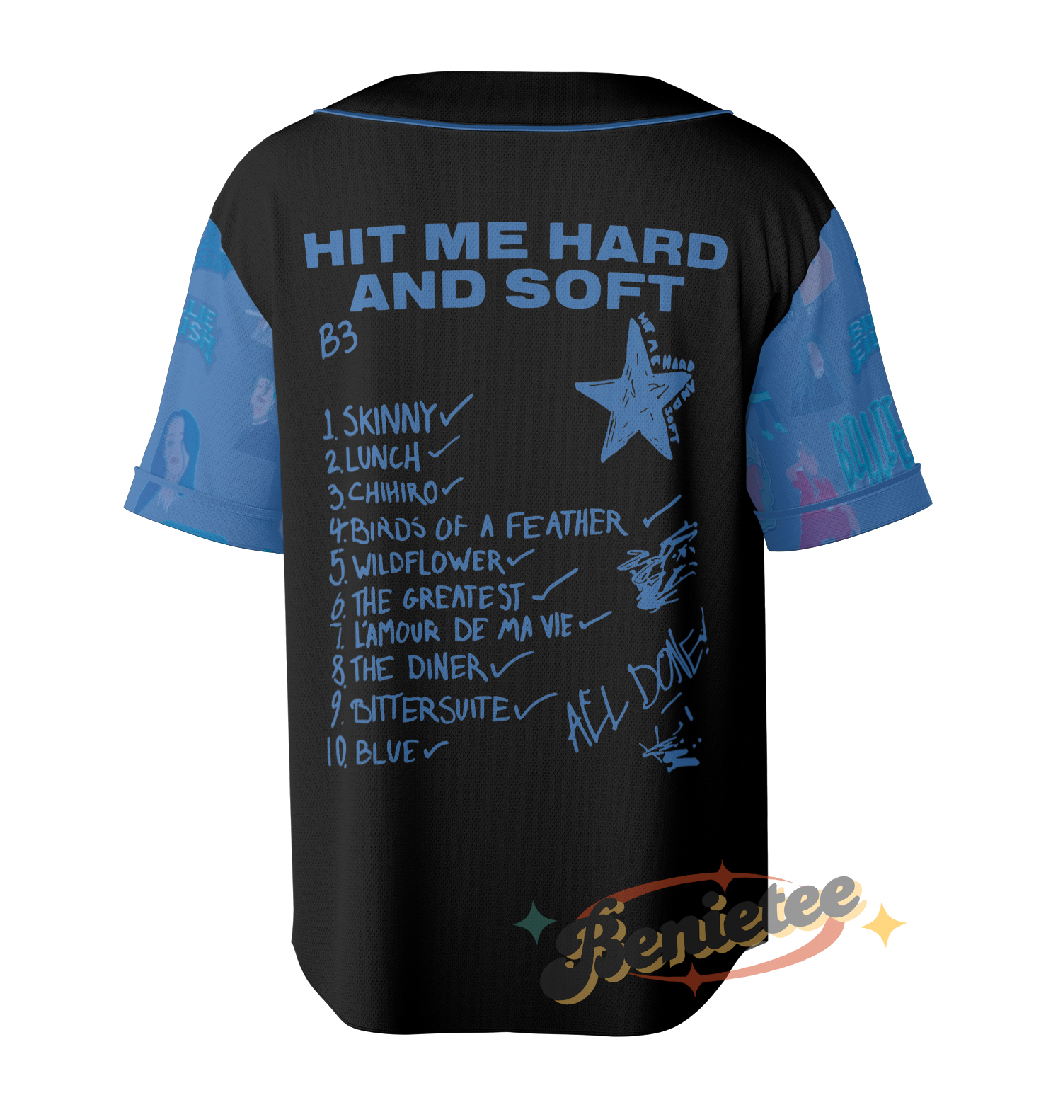 Vintage Billie Eilish Jersey, Inspired by Hit Me Hard and Soft Album - Image 4