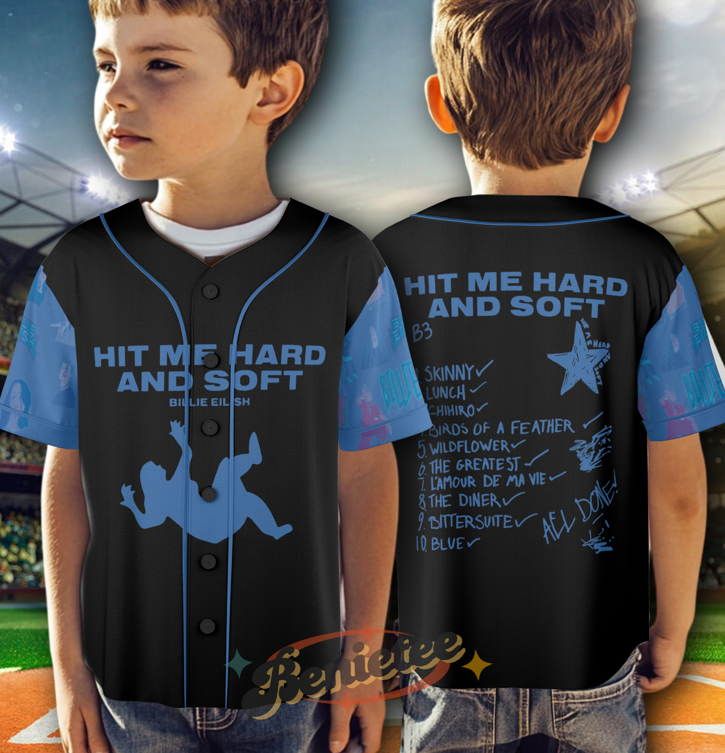 Vintage Billie Eilish Jersey, Inspired by Hit Me Hard and Soft Album - Image 6