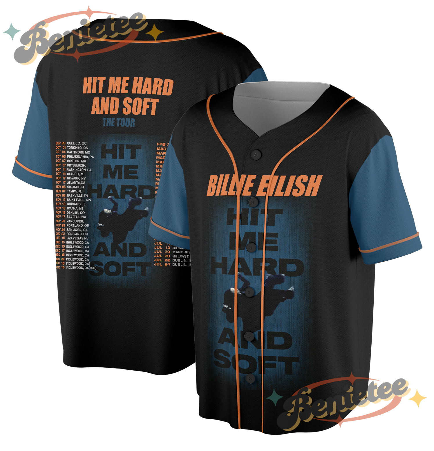 Billie Hit Me Hard And Soft The Tour Baseball Jersey