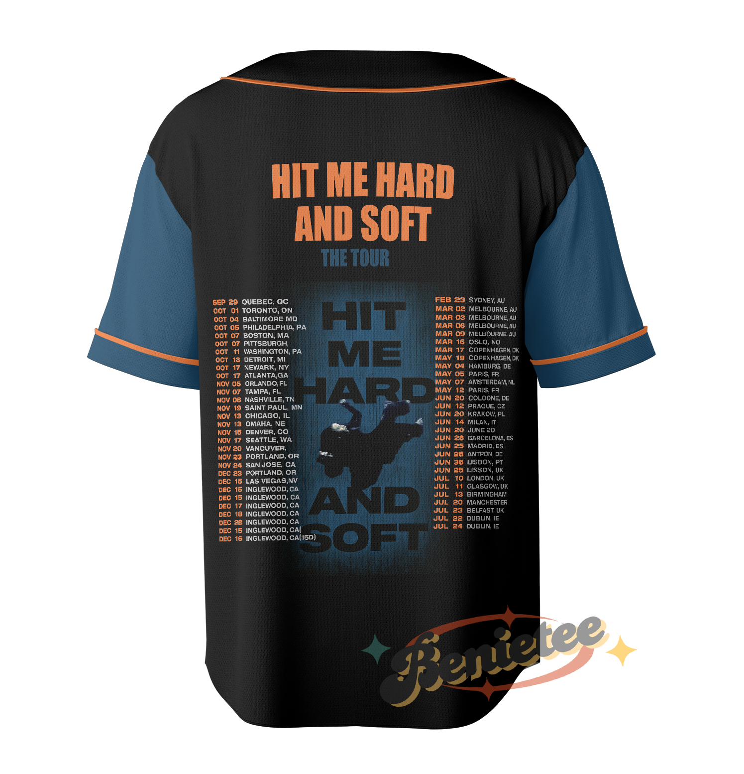 Billie Hit Me Hard And Soft The Tour Baseball Jersey - Image 4