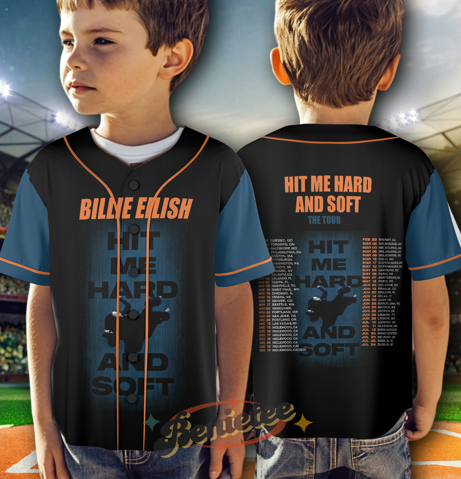 Billie Hit Me Hard And Soft The Tour Baseball Jersey - Image 6