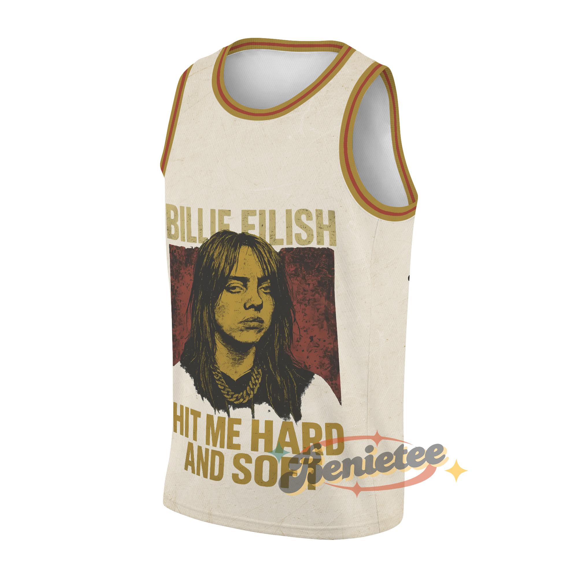 Billie Eilish Basketball Jersey, Hit Me Hard and Soft Album Tee - Image 3