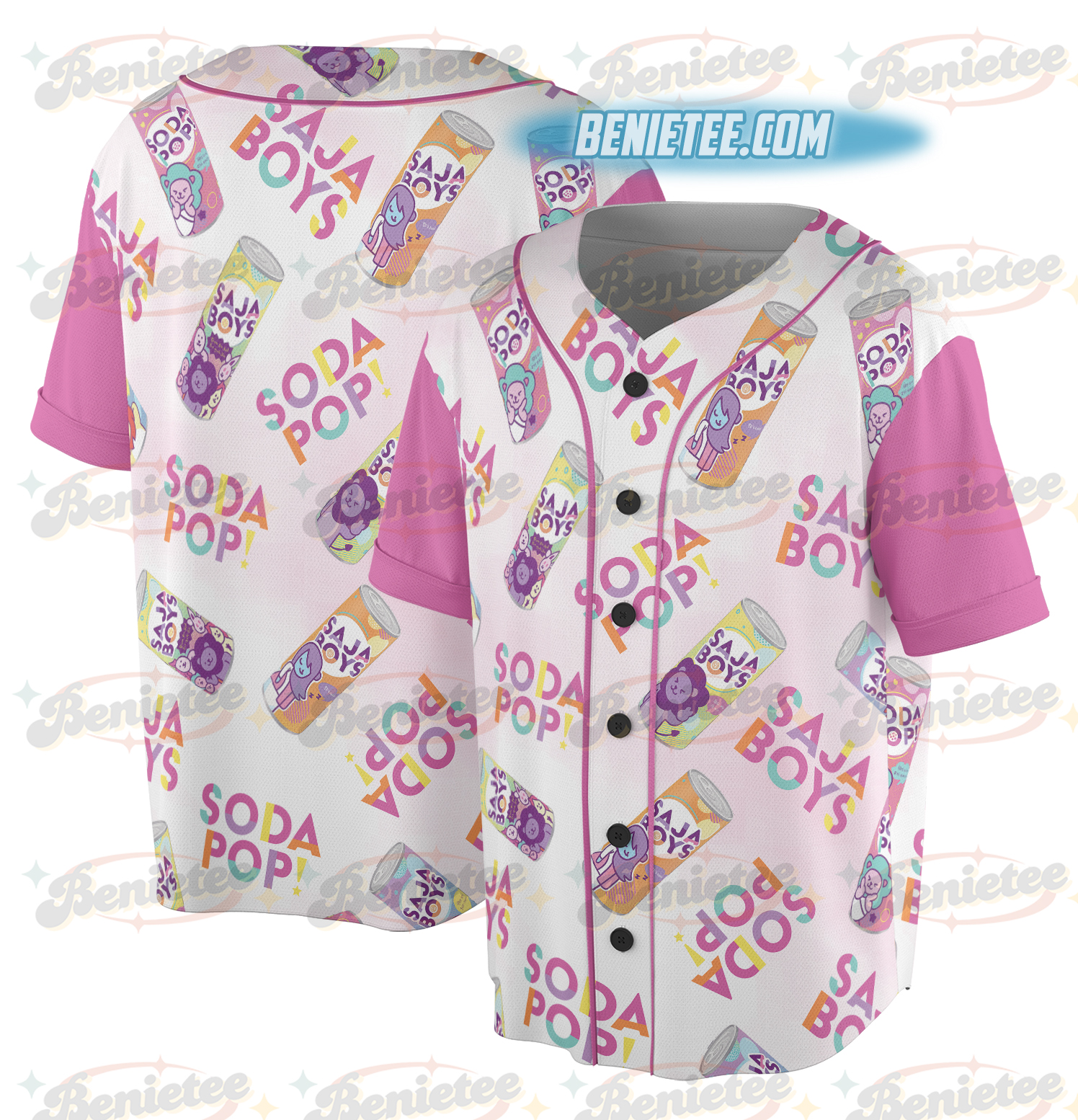 Saja Boys Soda Pop KPDH Baseball Jersey, Kpop Hunter Huntrix Tee