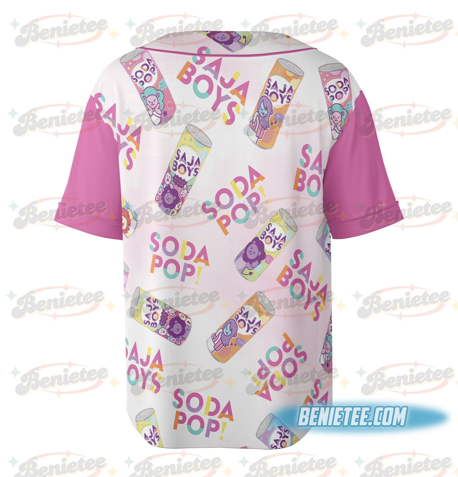 Saja Boys Soda Pop KPDH Baseball Jersey, Kpop Hunter Huntrix Tee - Image 4