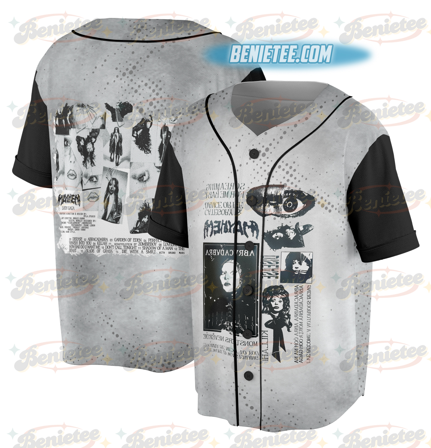 Vintage Lady Gaga Mayhem 2025 New Album Baseball Jersey