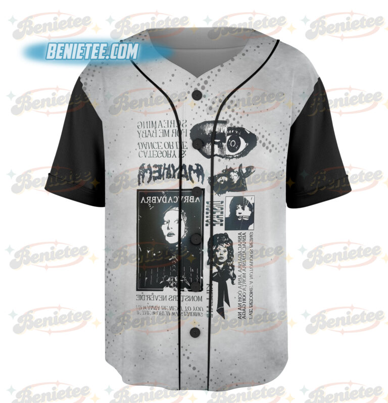 Alternative view of Vintage Lady Gaga Mayhem 2025 New Album Baseball Jersey