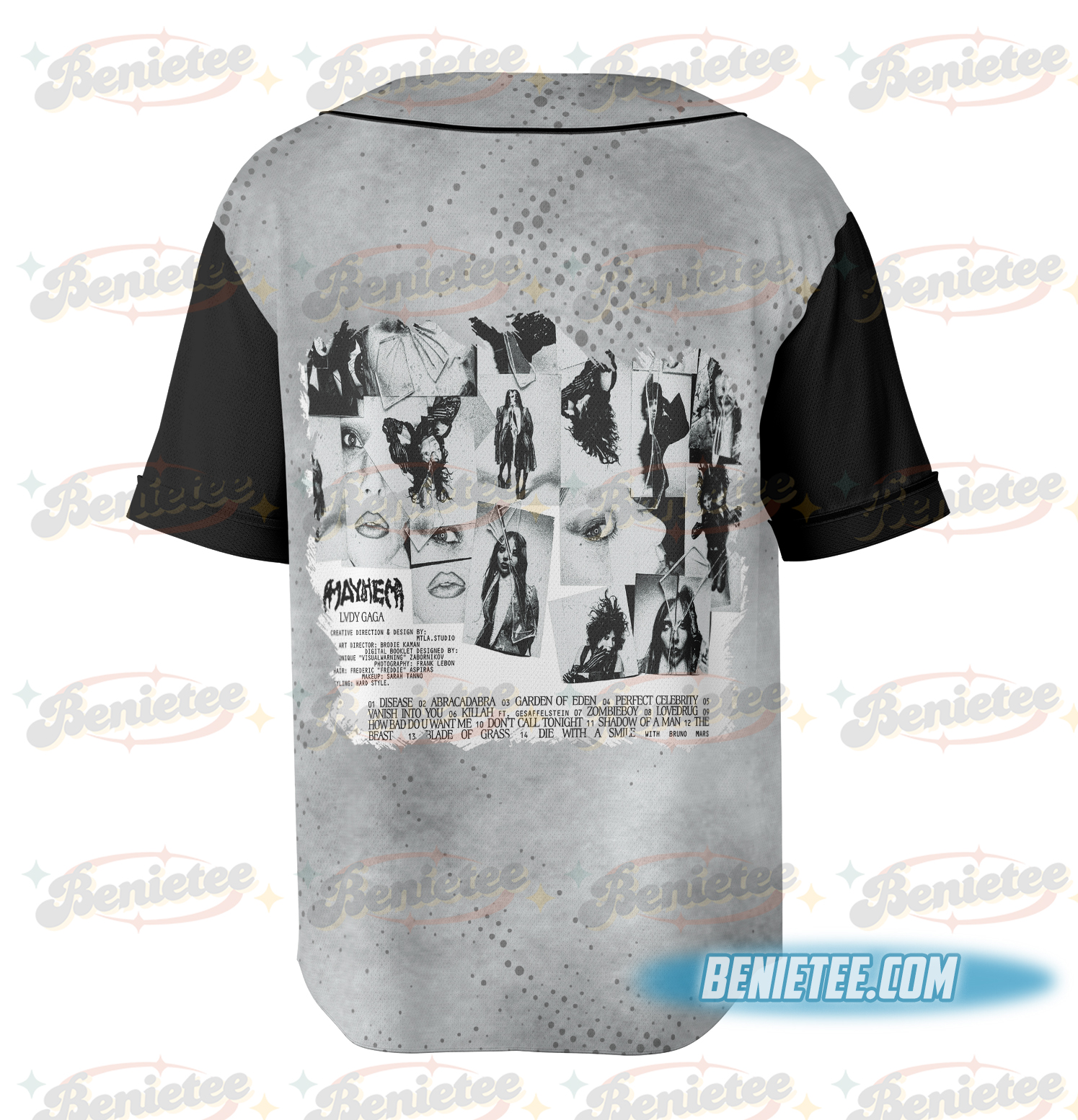 Vintage Lady Gaga Mayhem 2025 New Album Baseball Jersey - Image 4