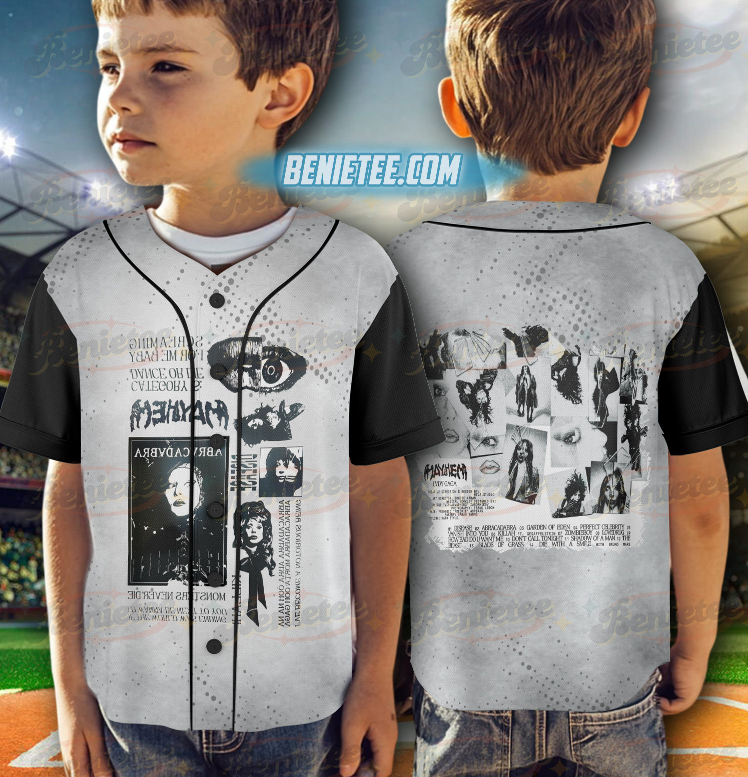 Vintage Lady Gaga Mayhem 2025 New Album Baseball Jersey - Image 6