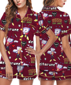 Tenna Deltarune Game Matching Pajamas Set Short, Tenna It’s TV Time Pajamas, Deltarune Video Game Tee, Deltarune Costume