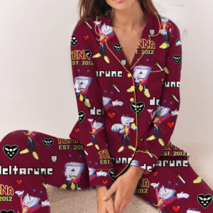 Tenna Deltarune Game Matching Pajamas Set Long, Tenna It’s TV Time Pajamas, Deltarune Video Game Tee, Deltarune Costume