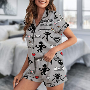 Shadown Addison Deltarune Game Short Pajamas Set, Shadown Addison It’s TV Time Meme Tee, DTG Video Game, Unisex Gamer Matching Gift Shirt