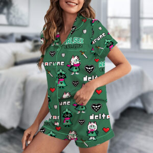Ralsei Deltarune Game Short Pajamas Set, Ralsei It’s TV Time Meme Tee, DTG Video Game, Unisex Gamer Matching Gift Shirt
