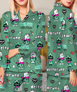 Ralsei Deltarune Game Long Pajamas Set, Ralsei It’s TV Time Meme Tee, DTG Video Game, Unisex Gamer Matching Gift Shirt