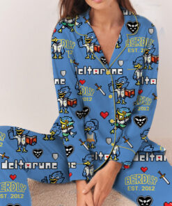 Berdly Deltarune Game Long Pajamas Set, Berdly It’s TV Time Meme Tee, DTG Video Game, Unisex Gamer Matching Gift Shirt