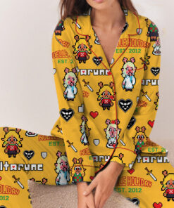 Noelle Holiday Deltarune Game Long Pajamas Set, Noelle Holiday It’s TV Time Meme Tee, DTG Video Game, Unisex Gamer Matching Gift Shirt