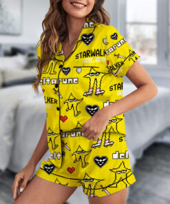 Alternative view of Starwalker Deltarune Game Short Pajamas Set, Starwalker It’s TV Time Meme Tee, DTG Video Game, Unisex Gamer Matching Gift Shirt