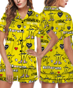 Starwalker Deltarune Game Short Pajamas Set, Starwalker It’s TV Time Meme Tee, DTG Video Game, Unisex Gamer Matching Gift Shirt