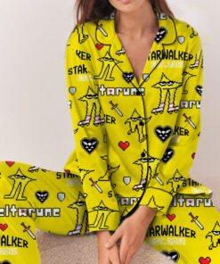 Alternative view of Starwalker Deltarune Game Pajamas Set Long, Starwalker It’s TV Time Meme Tee, DTG Video Game, Unisex Gamer Matching Gift Shirt