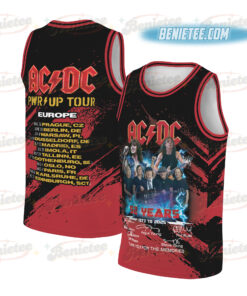 AC/DC Basketball Jersey, Vintage Rock Band Fan Gift, Concert Style Tee