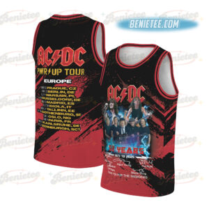AC/DC Basketball Jersey, Vintage Rock Band Fan Gift, Concert Style Tee