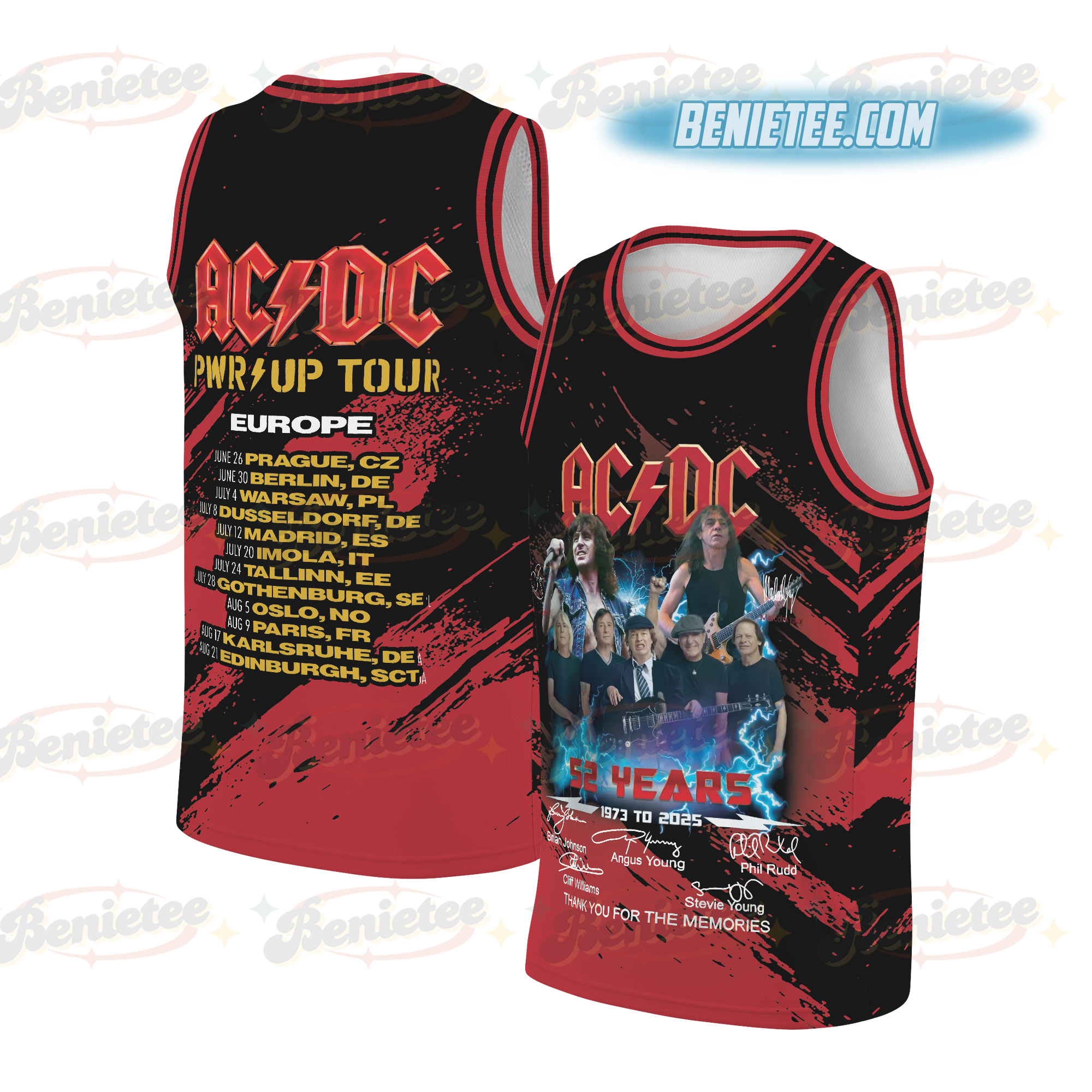 AC/DC Basketball Jersey, Vintage Rock Band Fan Gift, Concert Style Tee