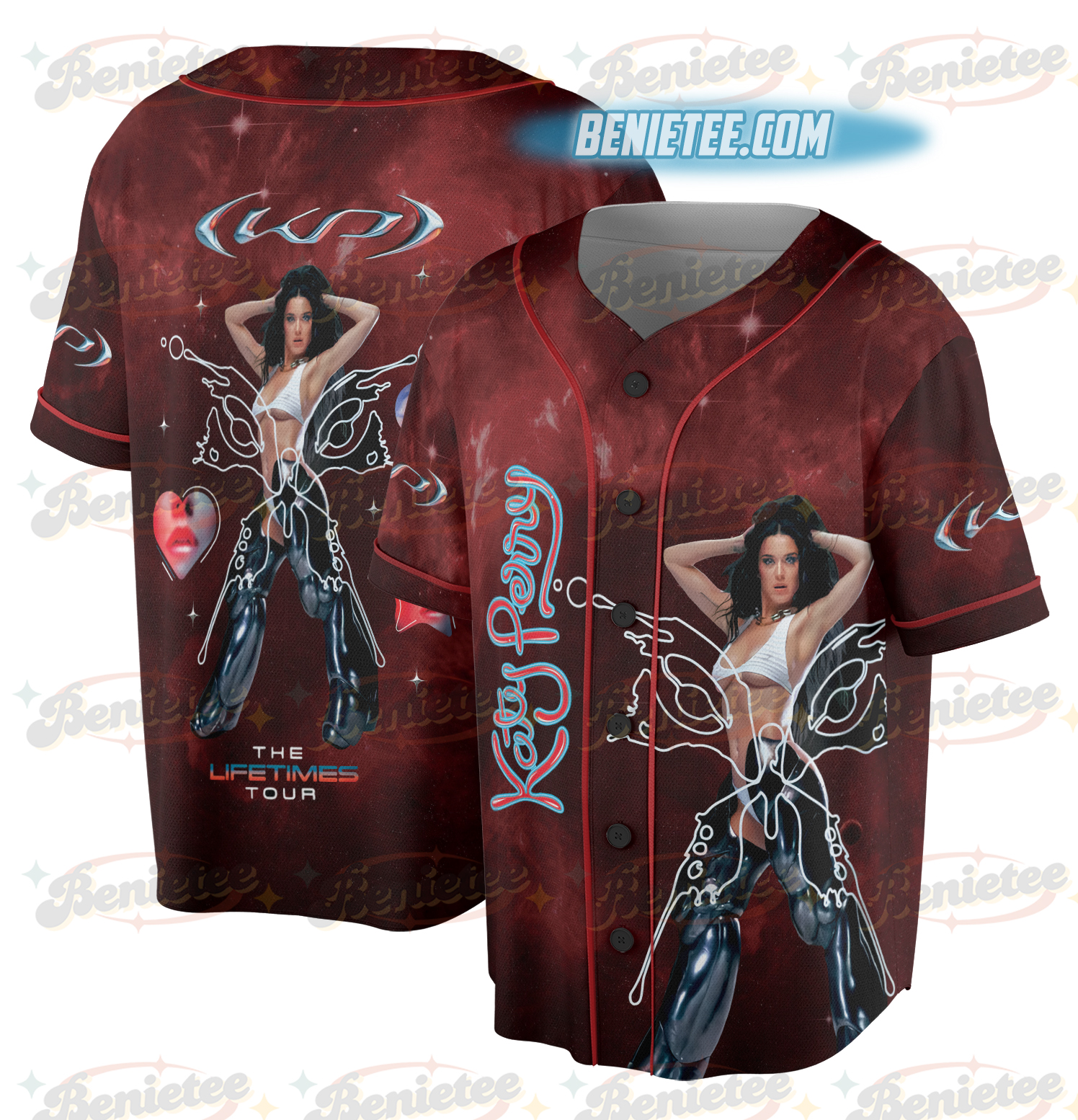 Katy Perry Concert Jersey, Retro 90s Style Fan Merch Jersey