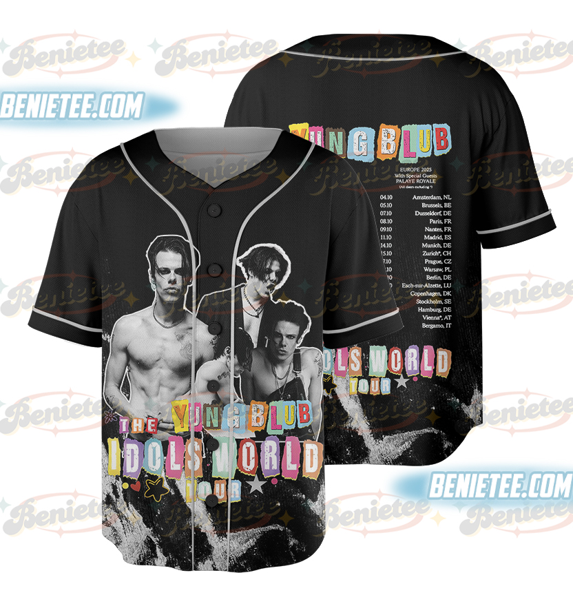 Yungblud 2025 Concert Baseball Jersey, 2025 Yungblud Idols World Tour Jersey, Yungblud Idols Shirt, Yungblud Fan Gift, Yungblud Merch, Yungblud Shirt