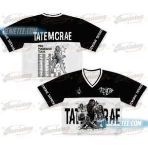 Tate McRae Concert Football Jersey Croptop, Miss Possessive Tour 2025 Tate McRae Shirt, Tate McRae Merch, Tate McRae Tour Shirt, Tate McRae Fans Gift Shirt