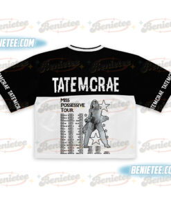 Alternative view of Tate McRae Concert Football Jersey Croptop, Miss Possessive Tour 2025 Tate McRae Shirt, Tate McRae Merch, Tate McRae Tour Shirt, Tate McRae Fans Gift Shirt