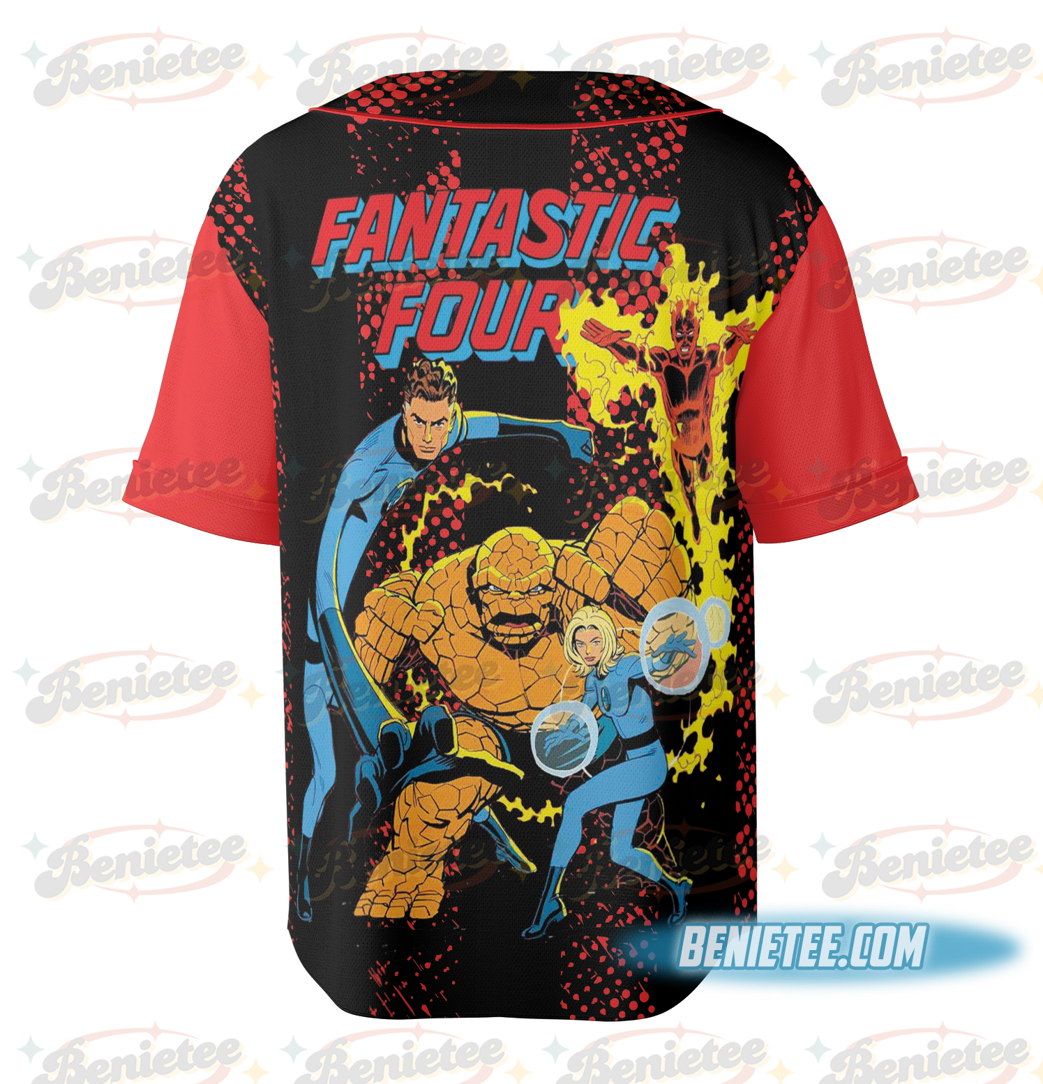 Fantastic Four Jersey, Vintage Fantastic Four First Steps Jersey, Fantastic 4 Comic Reed Richards Sue Storm Tee - Image 4